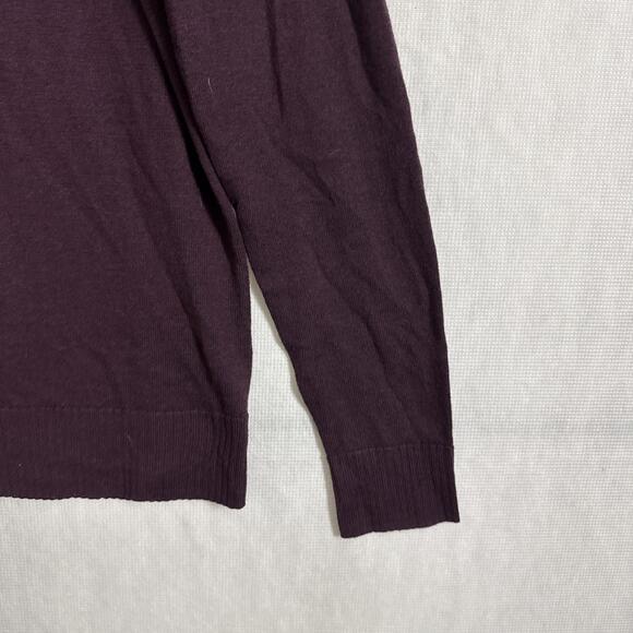 Smartwool Men's Size Medium Wine Red Merino Wool 1/4 Zip Long Sleeve Sweater - Picture 3 of 9